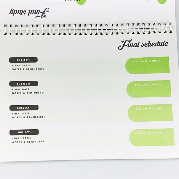 A4 One Semester Study Planner with Pen - Picture 7 of 8